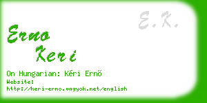 erno keri business card