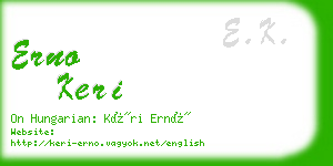 erno keri business card